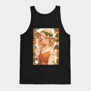 Cute anime girl Clementine Lover Cute Anime Garden Tank Top